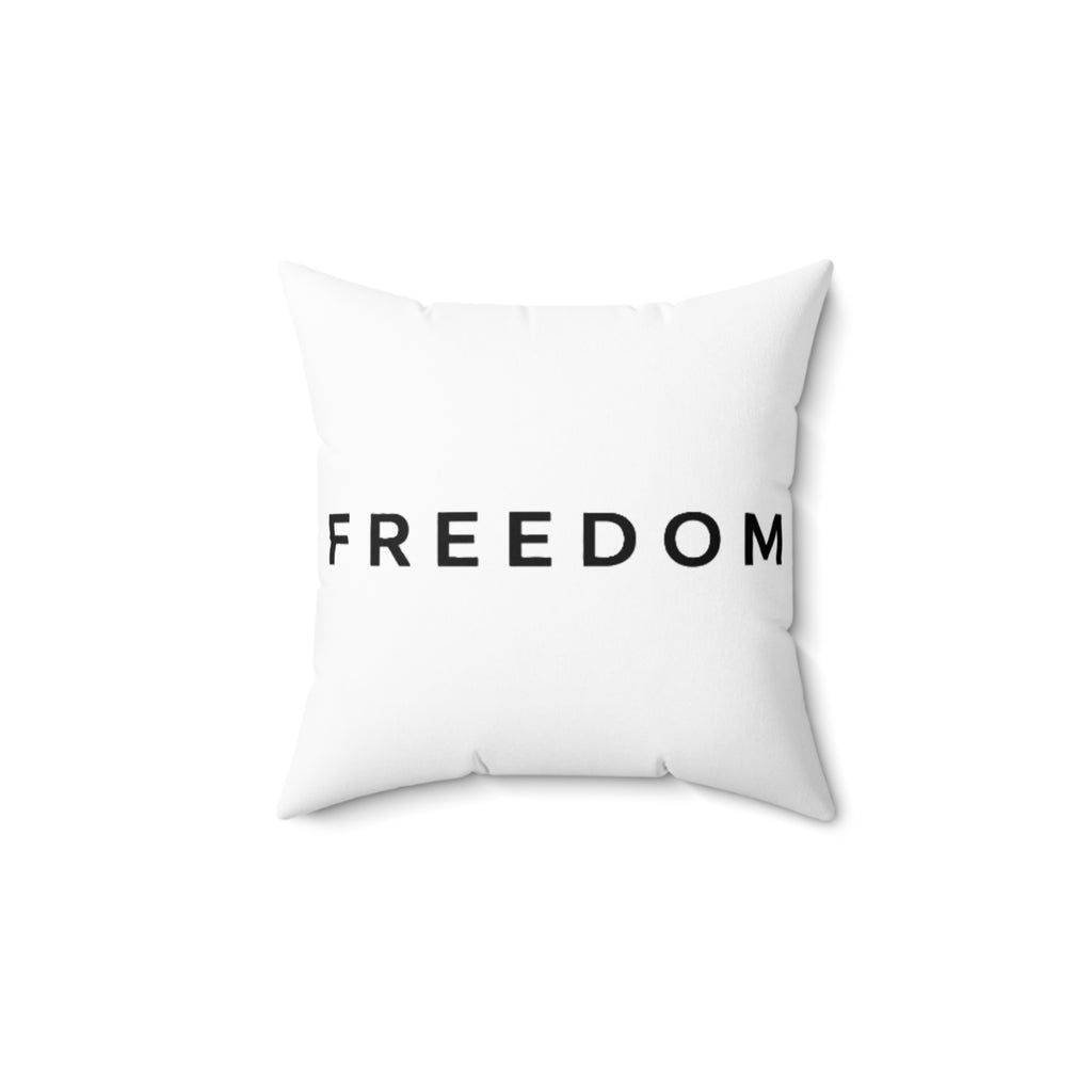 Faith Over Fear Throw Pillow – Christian Home Decor | Patriotic Flag & Cross Design