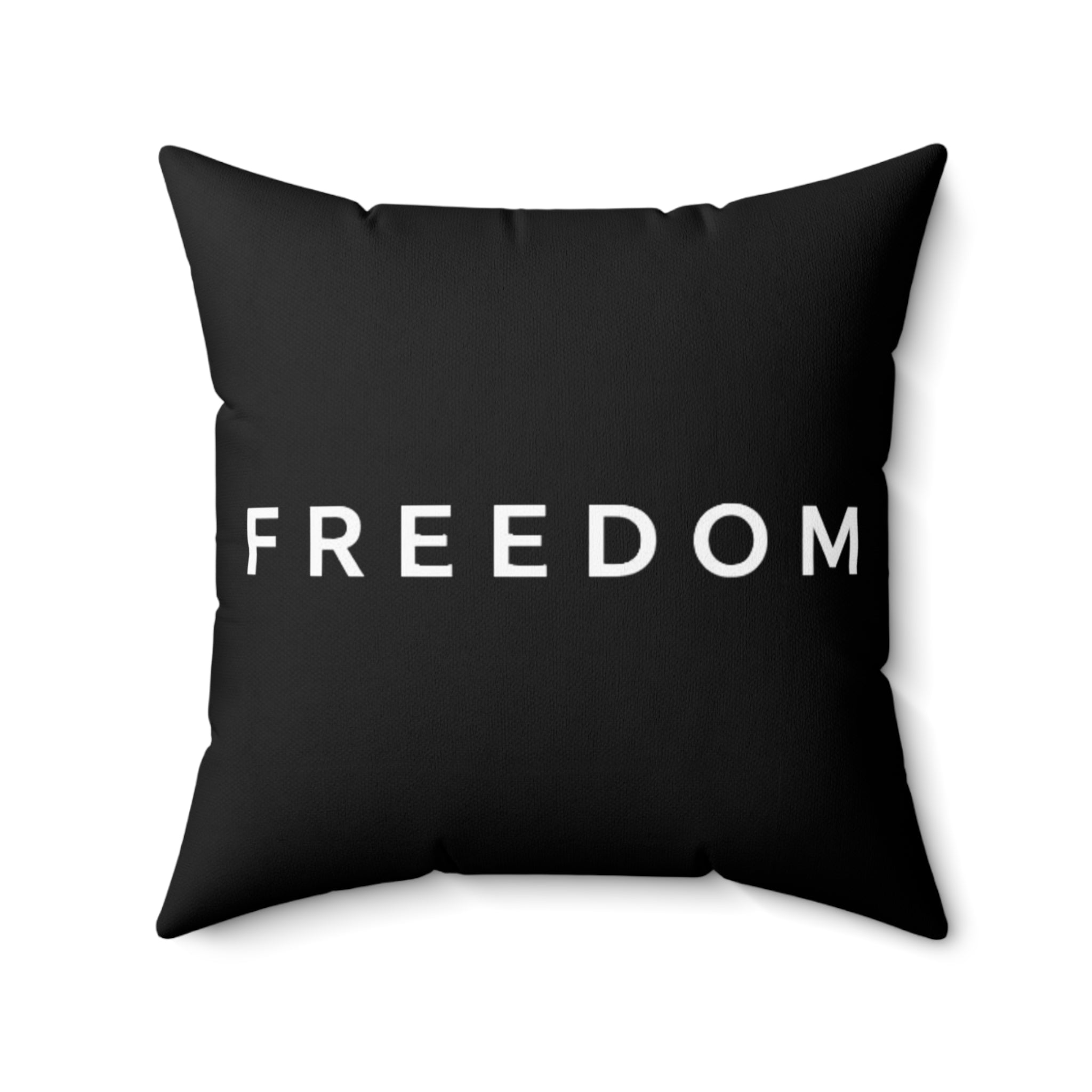 Freedom Throw Pillow – Minimalist Black and White Patriotic Cushion for Christian, Faith-Based Home Decor