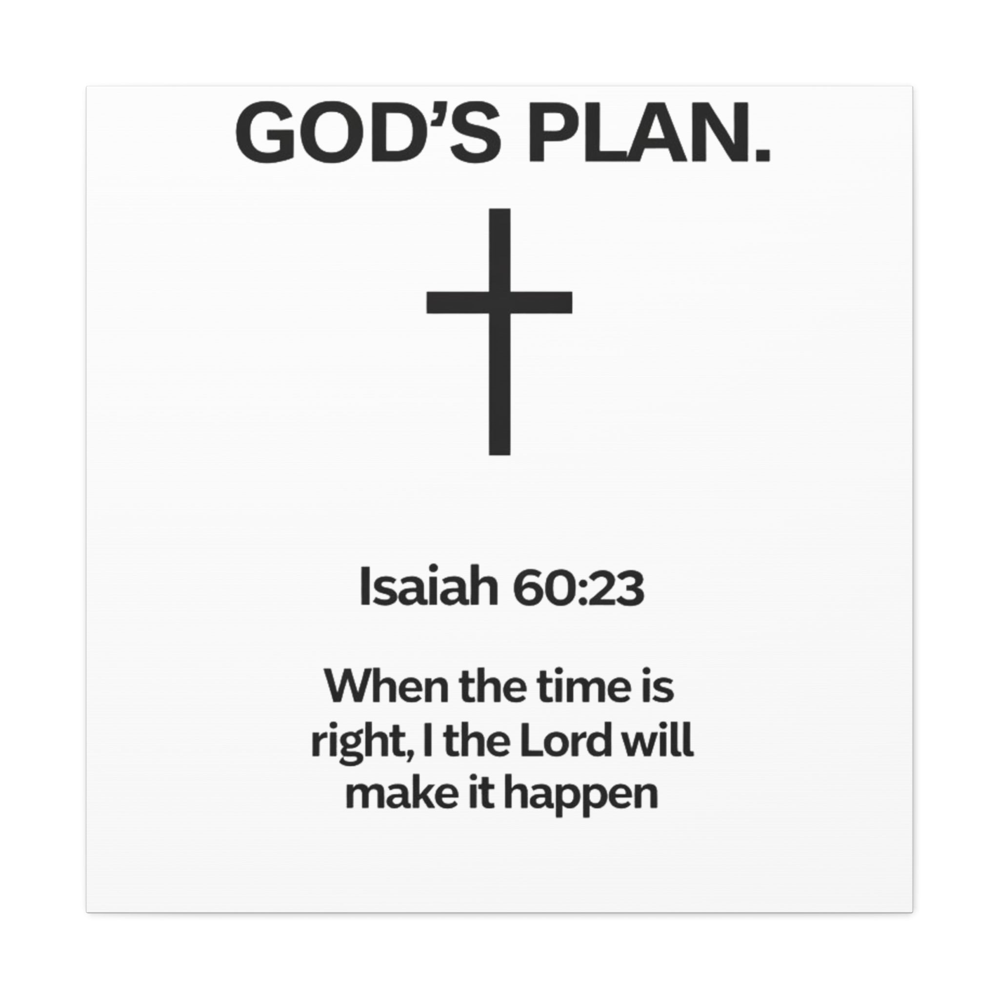 “God’s Plan” Christian Canvas Wall Art – Modern Scripture Decor for Home & Office