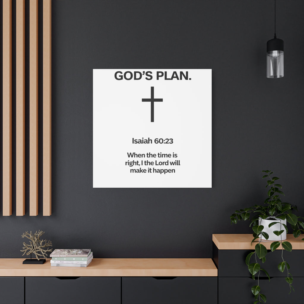 “God’s Plan” Christian Canvas Wall Art – Modern Scripture Decor for Home & Office