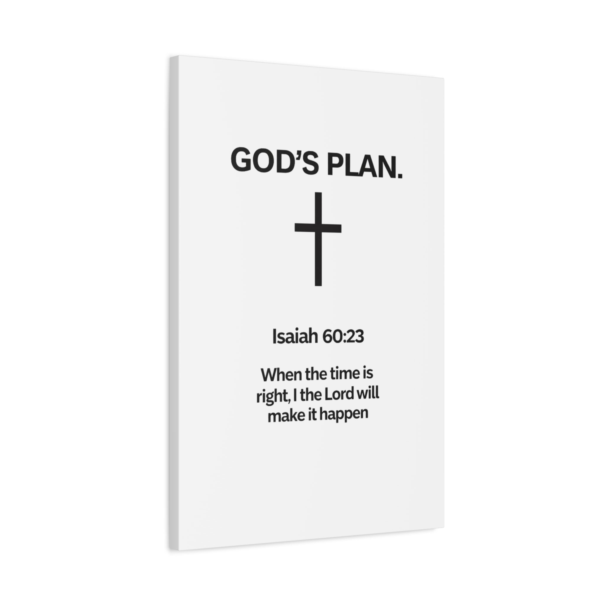 “God’s Plan” Christian Canvas Wall Art – Modern Scripture Decor for Home & Office