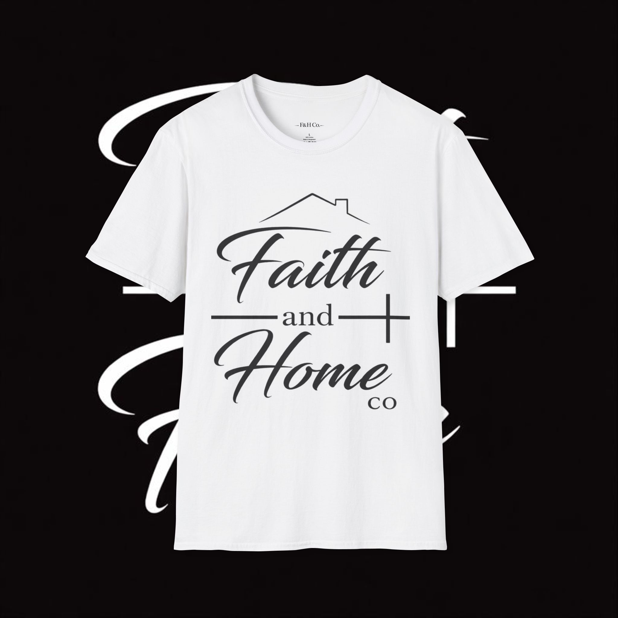 Faith & Home Co. Christian T-Shirt – Faith-Based Minimalist Logo Tee | Unisex