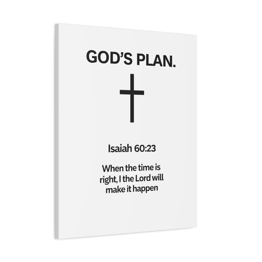 “God’s Plan” Christian Canvas Wall Art – Modern Scripture Decor for Home & Office