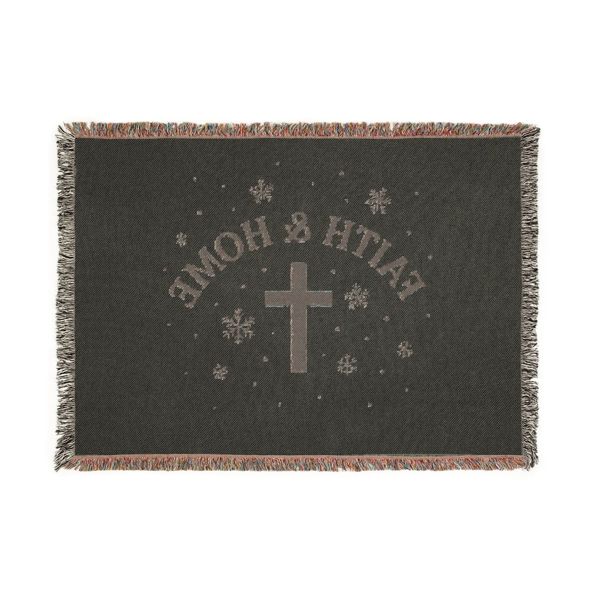 Faith & Home Christian Woven Blanket – Faith-Inspired Heirloom Throw with Cross | Faith & Home Co.