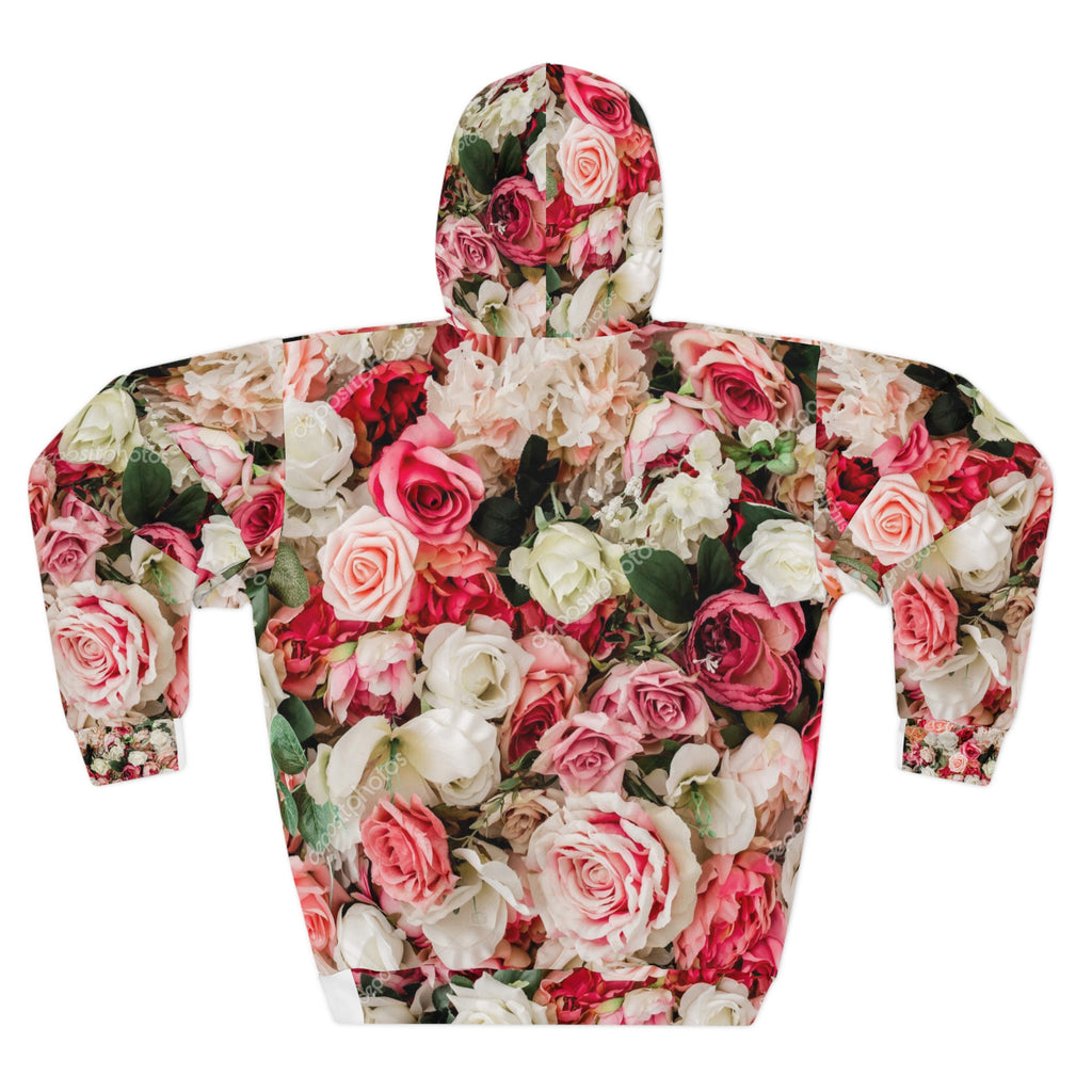 Christian Pink Rose Floral Sweatshirt with Copper Cross – Cozy Faith-Inspired Women’s Loungewear | Faith & Home Co