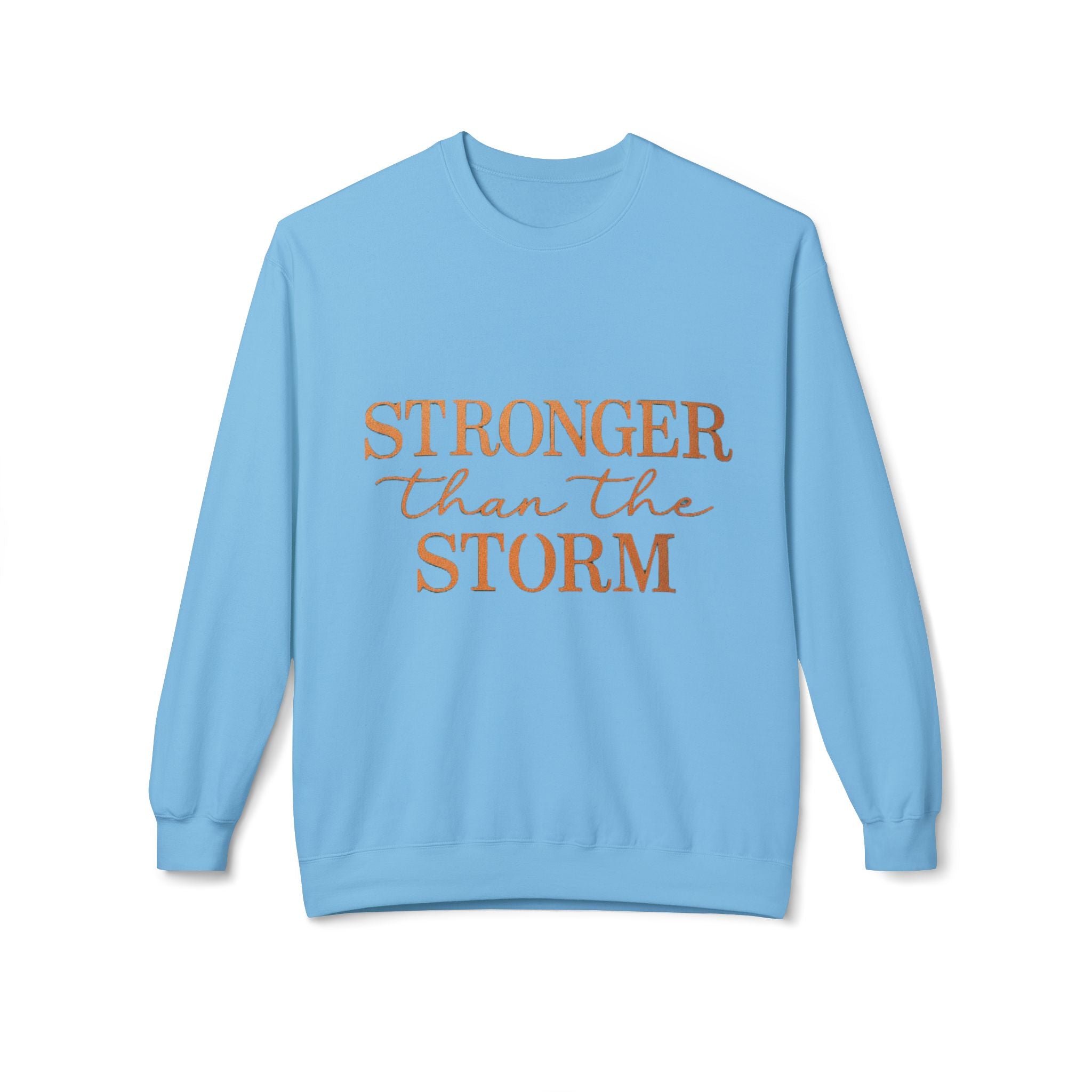 Stronger Than the Storm Sweatshirt – Inspirational Christian Crewneck | Cozy Faith-Based Encouragement Pullover