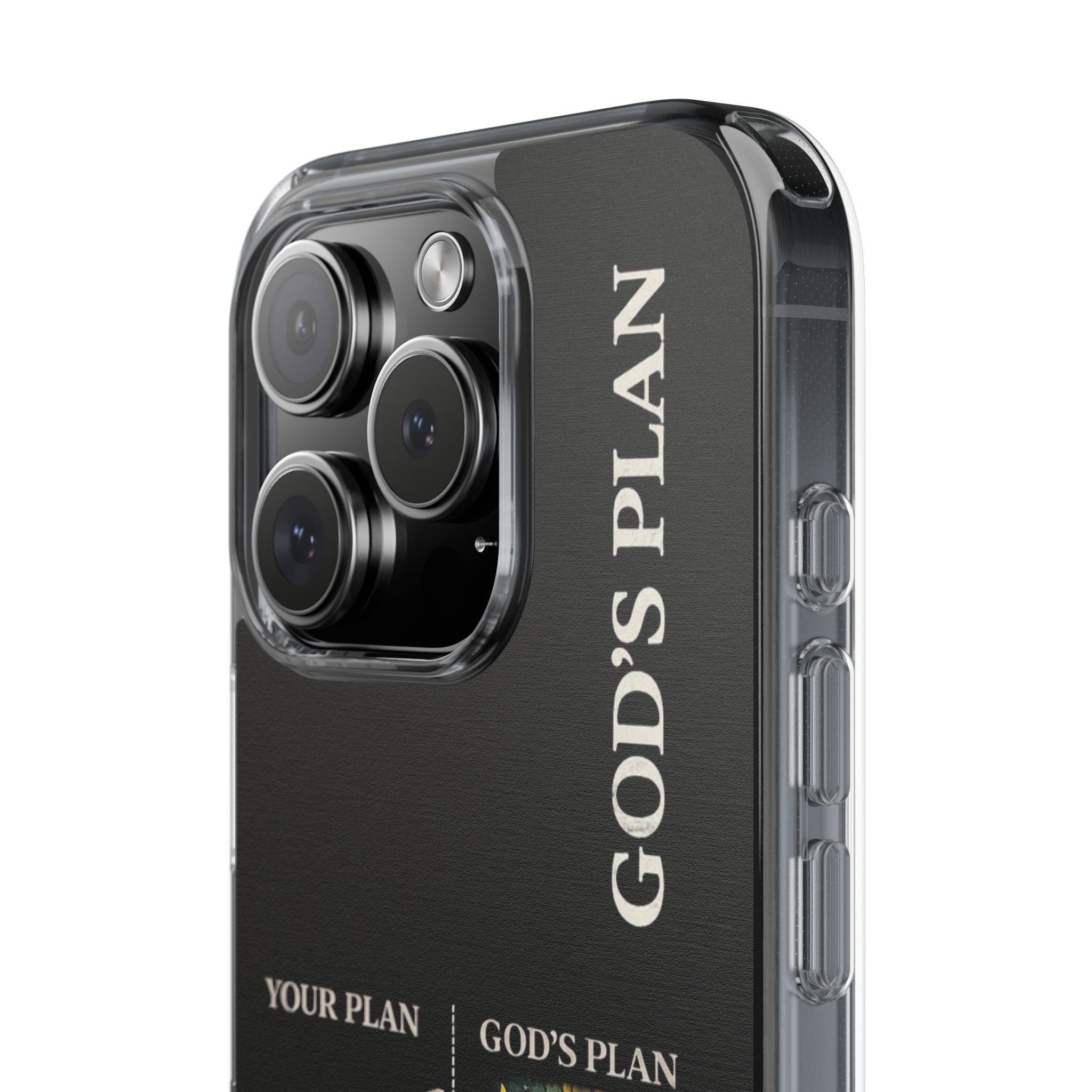 God’s Plan vs Your Plan Christian Phone Case – Jeremiah 29:11 Faith iPhone Case, Inspirational Cross & Floral Christian Phone Cover