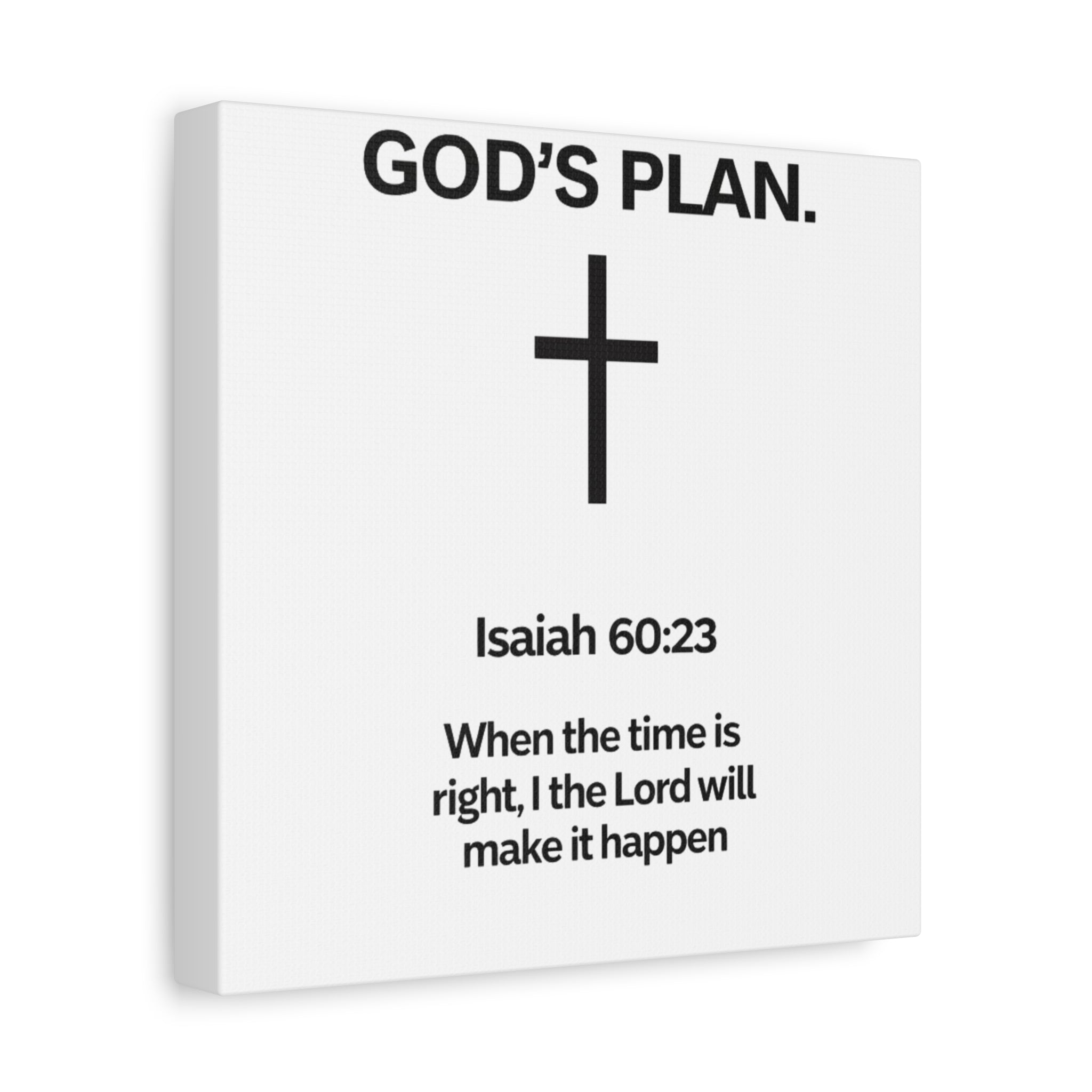 “God’s Plan” Christian Canvas Wall Art – Modern Scripture Decor for Home & Office
