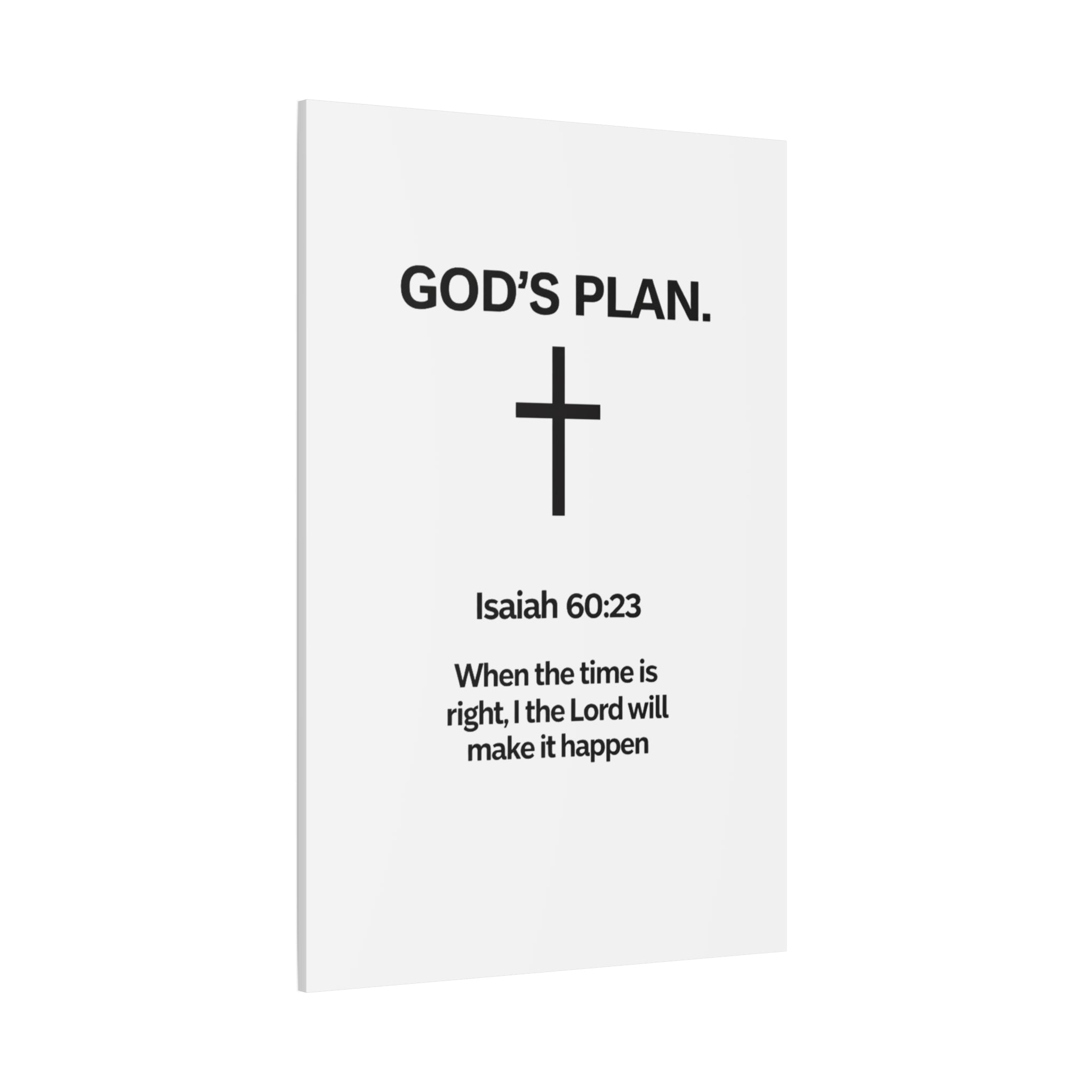 “God’s Plan” Christian Canvas Wall Art – Modern Scripture Decor for Home & Office