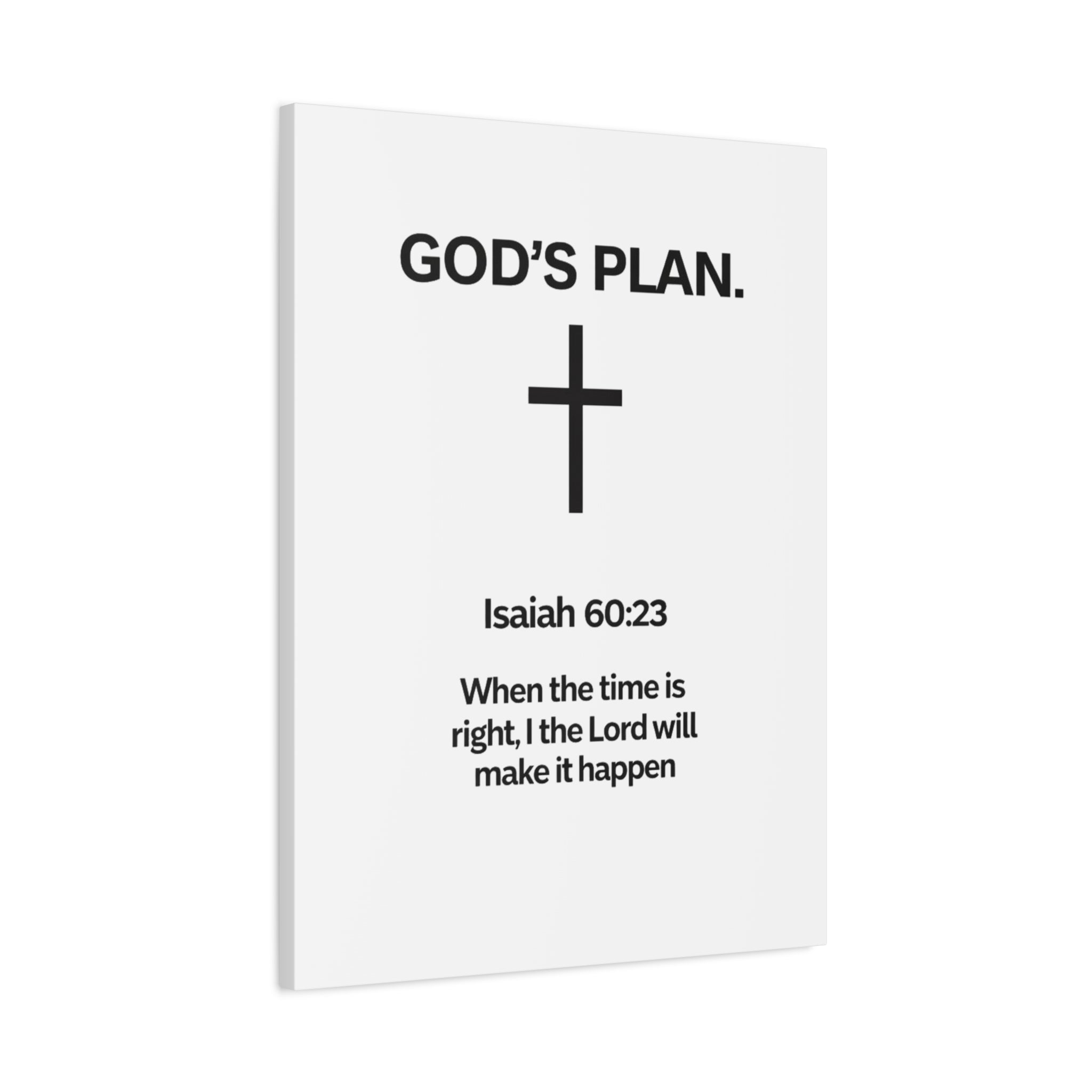 “God’s Plan” Christian Canvas Wall Art – Modern Scripture Decor for Home & Office