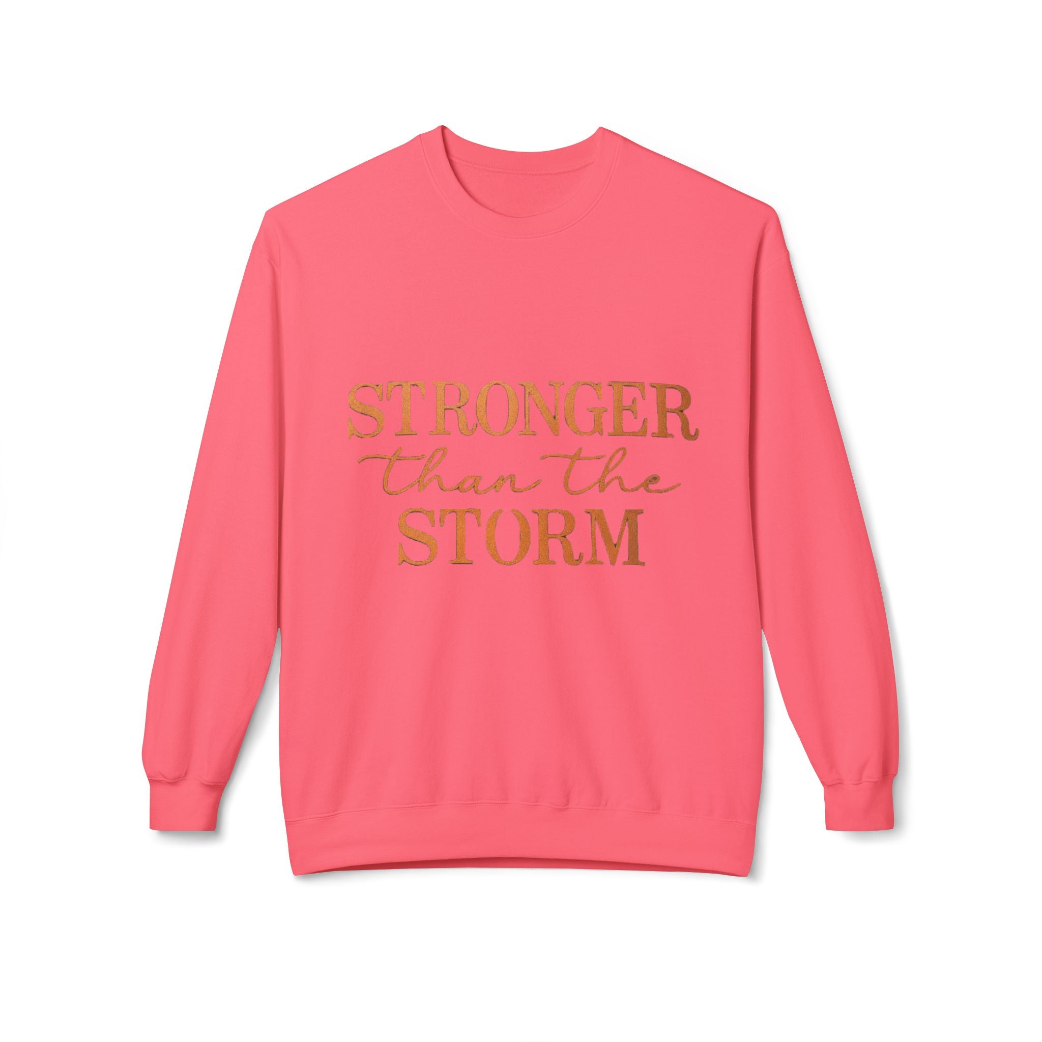 Stronger Than the Storm Sweatshirt – Inspirational Christian Crewneck | Cozy Faith-Based Encouragement Pullover