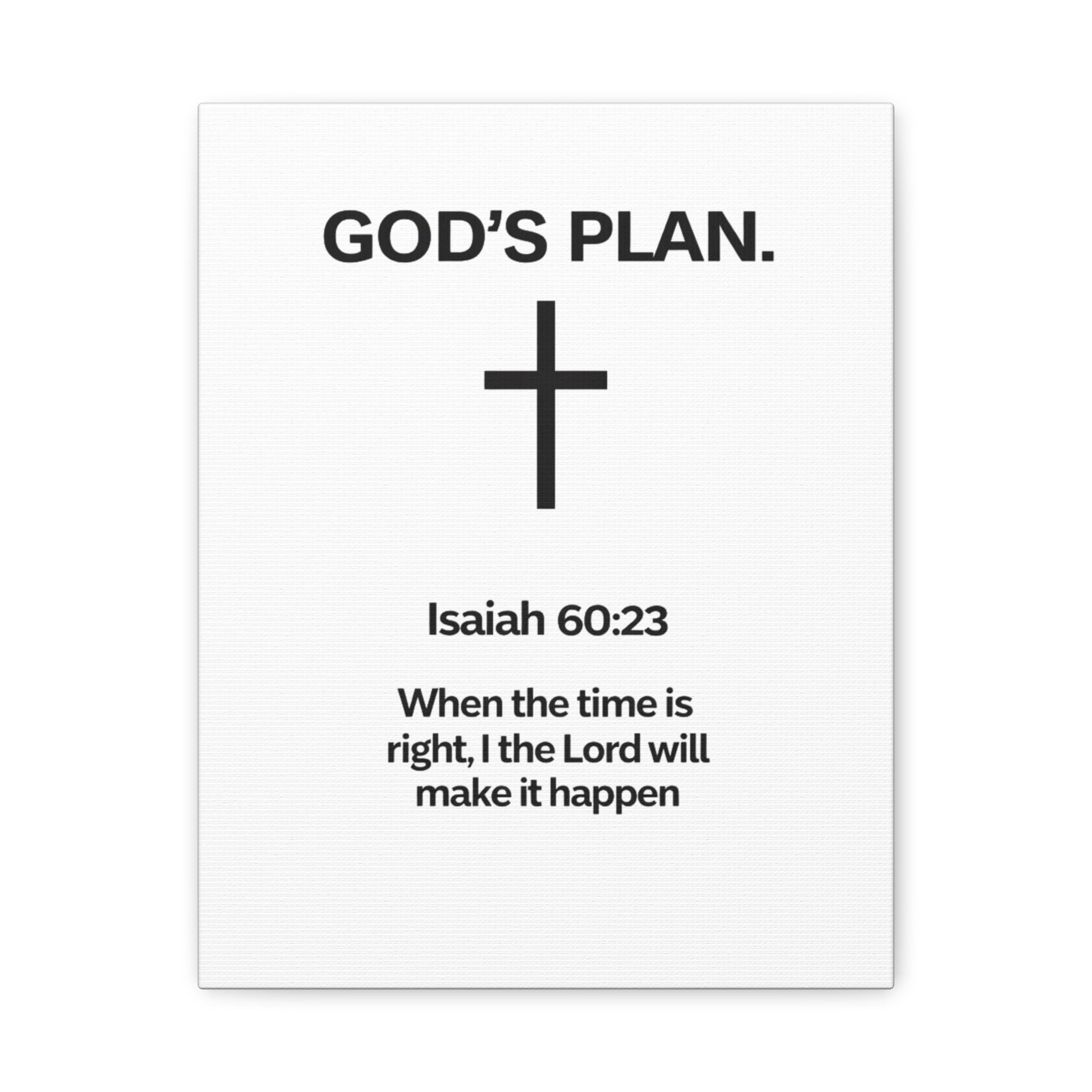 “God’s Plan” Christian Canvas Wall Art – Modern Scripture Decor for Home & Office