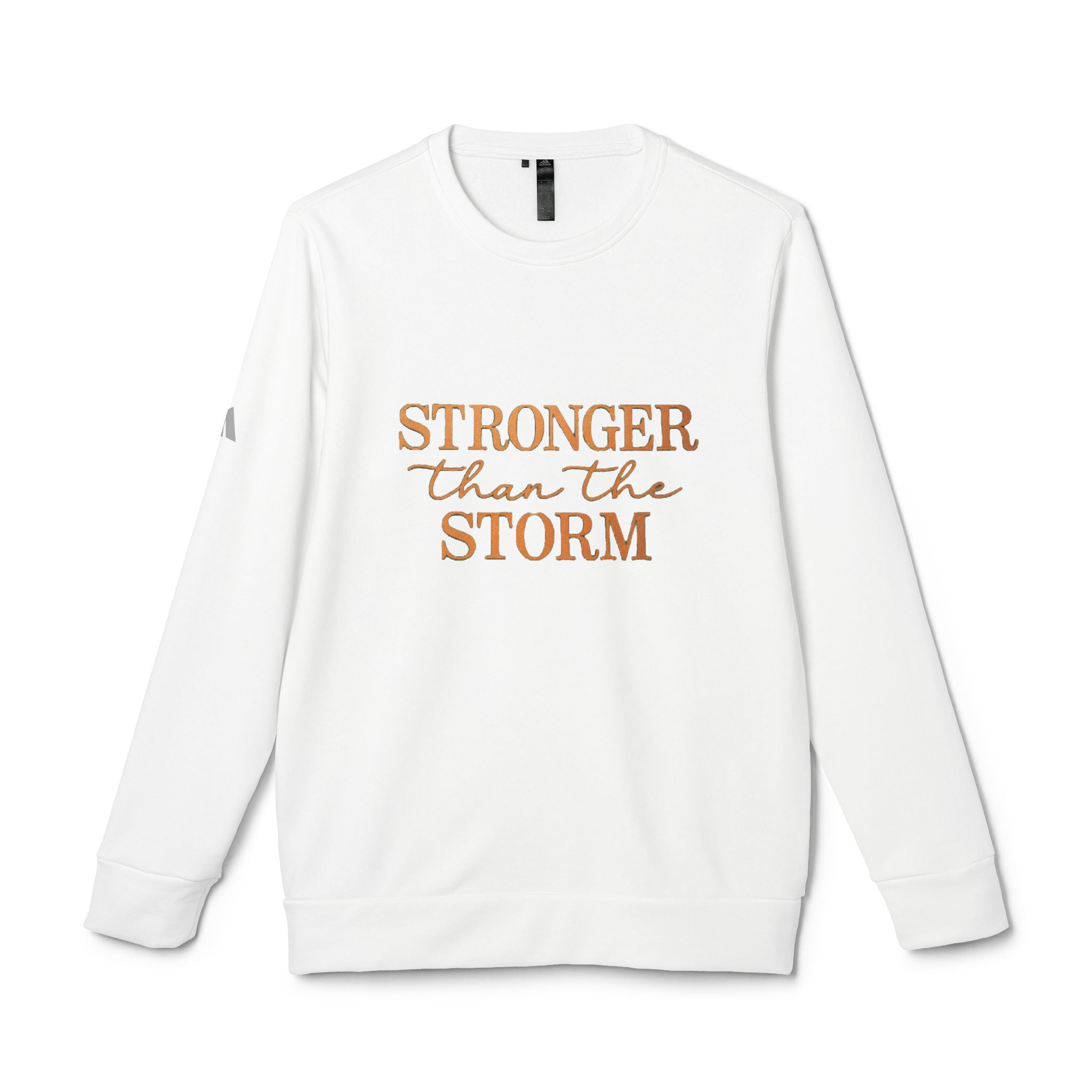 Christian Sweatshirt “Stronger Than the Storm” – Faith-Based Inspirational Crewneck Pullover | Cozy Christian Apparel
