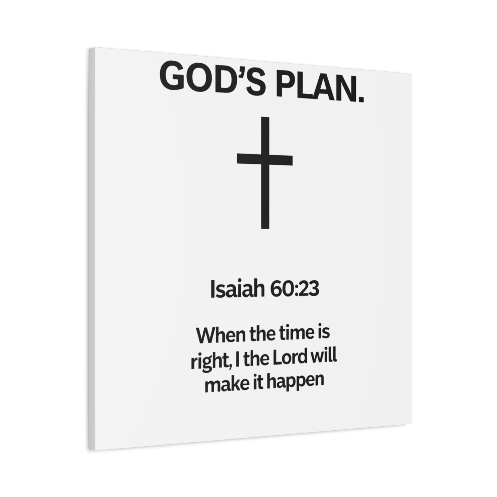 “God’s Plan” Christian Canvas Wall Art – Modern Scripture Decor for Home & Office