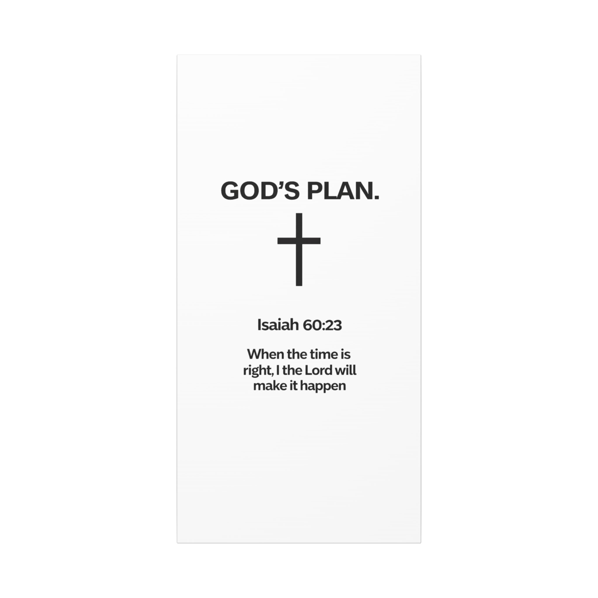 “God’s Plan” Christian Canvas Wall Art – Modern Scripture Decor for Home & Office
